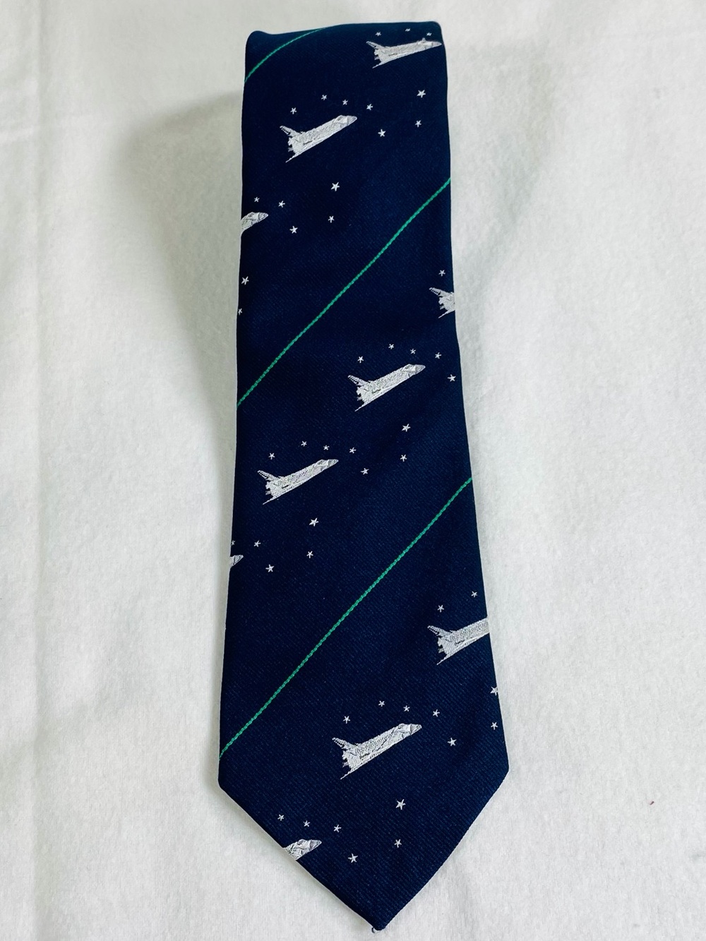 Rare Smithsonian Institution Columbia Nasa Space Ship Shuttle Mens Neck Tie